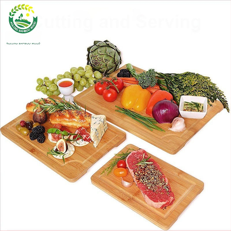 Bambusová doska na krájanie – Aolong Bamboo, antibakteriálna, odolná voči plesniam, protišmyková