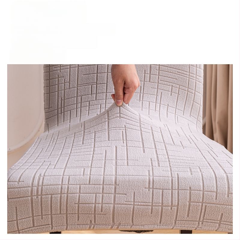 Elastický set poťahov na stoličky s operadlom pre jedálenské stoličky — Polyester, obdĺžnikový tvar, protišmykové, odolné voči prachu, moderný jednoduchý štýl