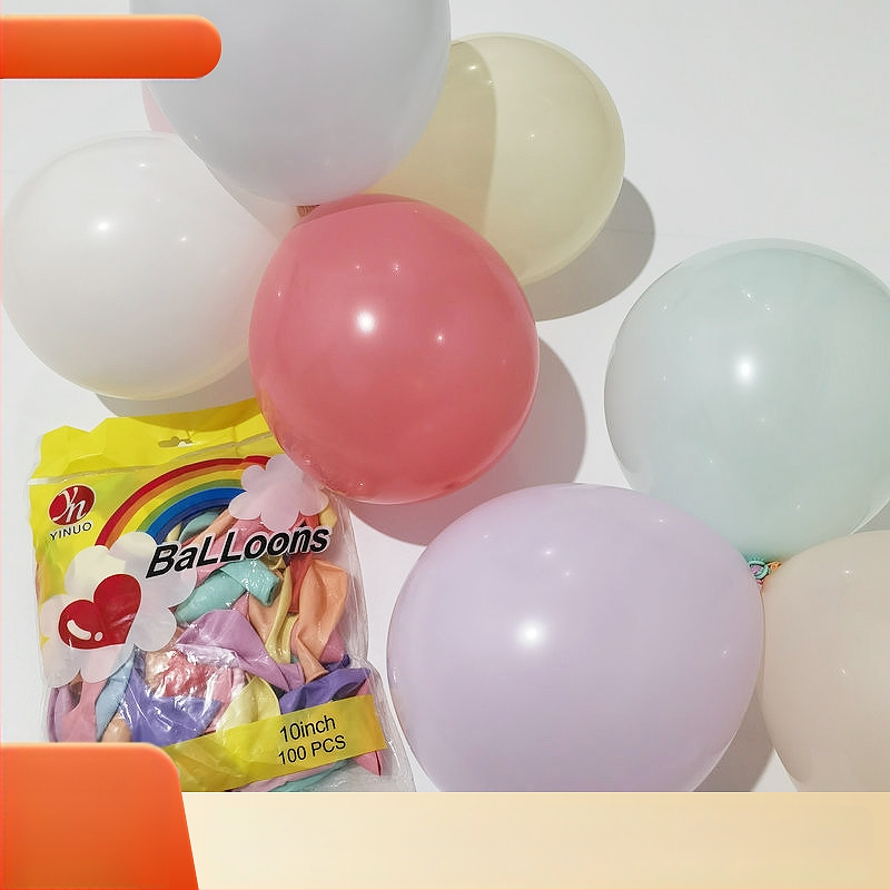 Nianen latexový ozdobný balón, guľatý tvar, 1,5 g Macaron balón s potlačeným logom