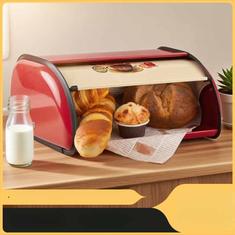 Chlebník s otočným kovovým vekom, prachotesný, objem 10–20 L, do obývačky