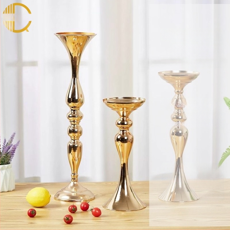 Mermaid Display Stand — zliatina, držiak na sviečky a váza na kvety, moderný svadobný dekor