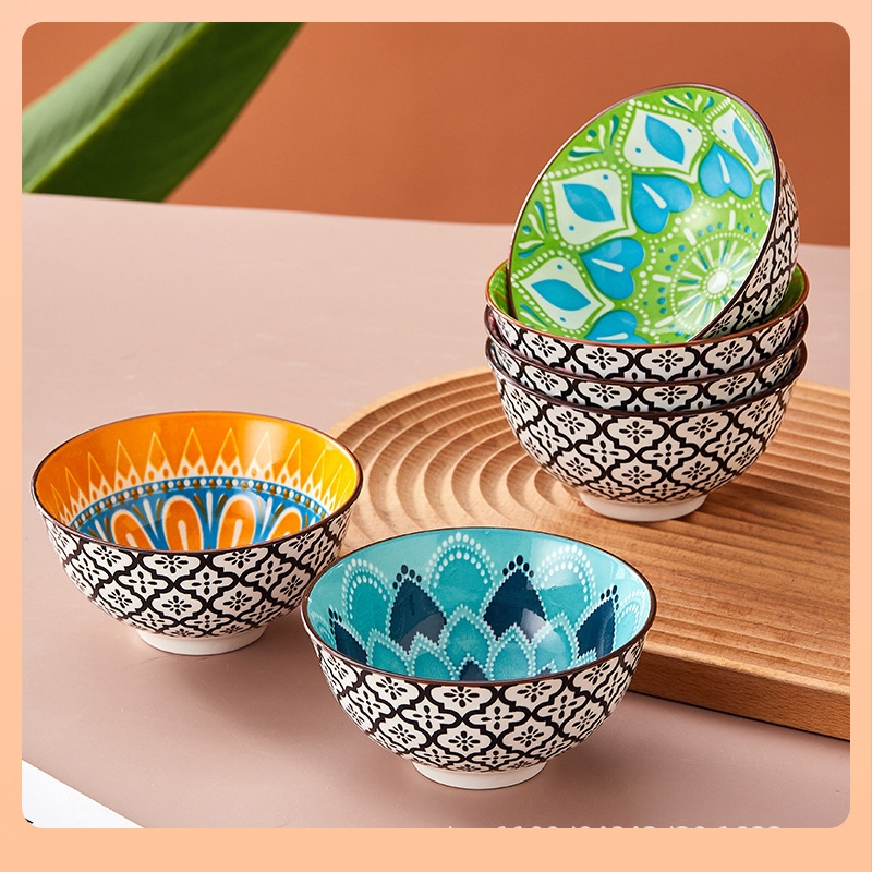 Porcelánová súprava misiek a paličiek na jedlo s vlastným logom, podglazúrované prevedenie, vhodné do mikrovlnky