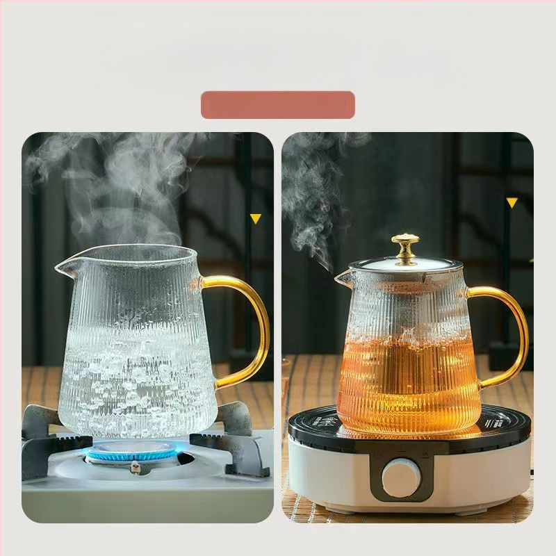 Čajník v japonskom štýle, teplovzdorné borosilikátové sklo, prispôsobiteľné logo, prvotriedna kvalita