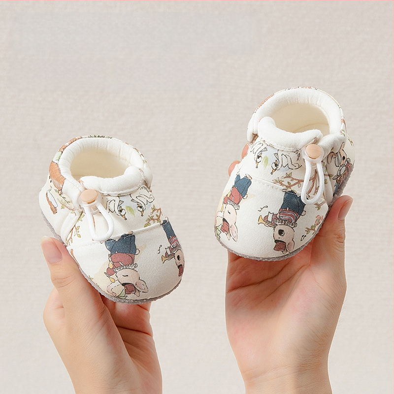 Detské topánky s mäkkou podrážkou pre prvé kroky — horný materiál bavlna, podšívka bavlna, dýchajúce, protišmykové, nízky členok, vhodné pre zimu, jar a jeseň