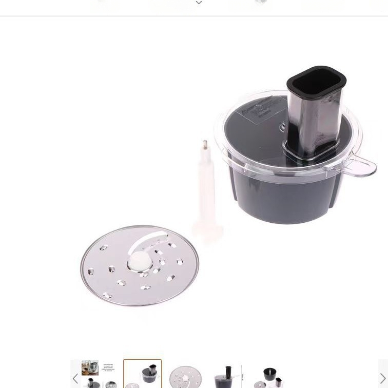 Thermomix TM5/TM6 kompatibilný viacúčelový krájač zeleniny a ovocia, PP telo, krájanie a strúhanie, s logom na vyžiadanie