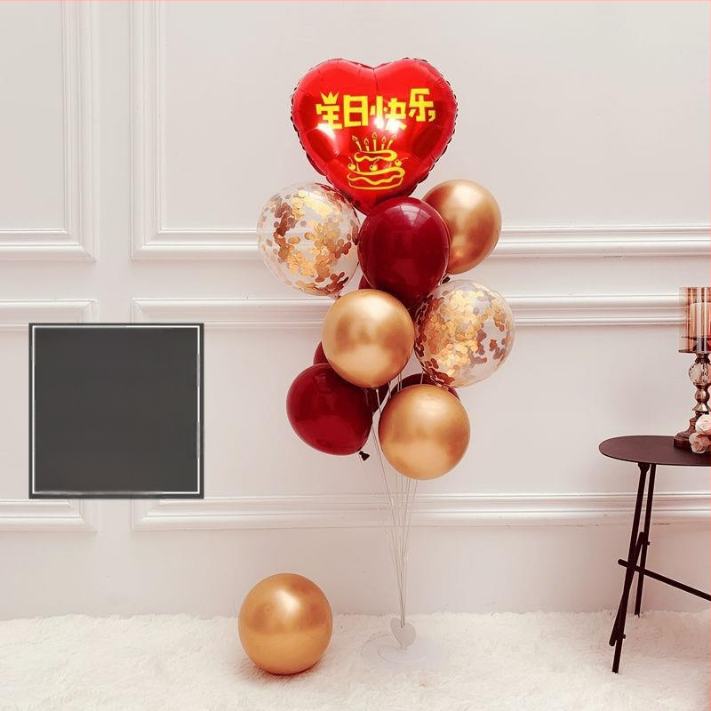 Stojan na balóniky pre svadby a oslavy – balón z hliníkovej fólie, balón na hranie, tvar srdca