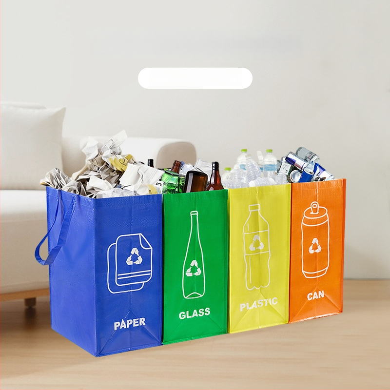 PP atliekų laikymo ir rūšiavimo maišelis, biologiškai skaidrus, daugkartinio naudojimo, įprastas storis