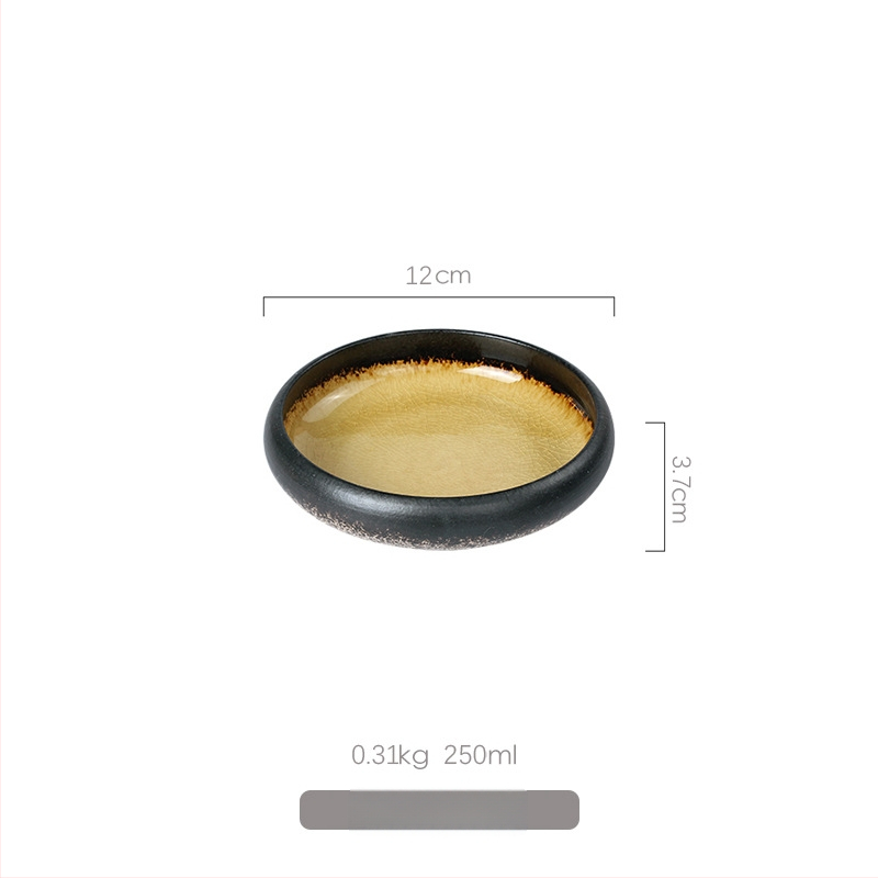 Porcelánový tanier na večeru, japonský štýl s glazúrou s praskaním ľadu, guľatý, vhodný do mikrovlnky