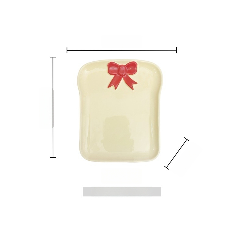 Porcelánová tácka na chlieb, severský štýl, jednoduchý dizajn