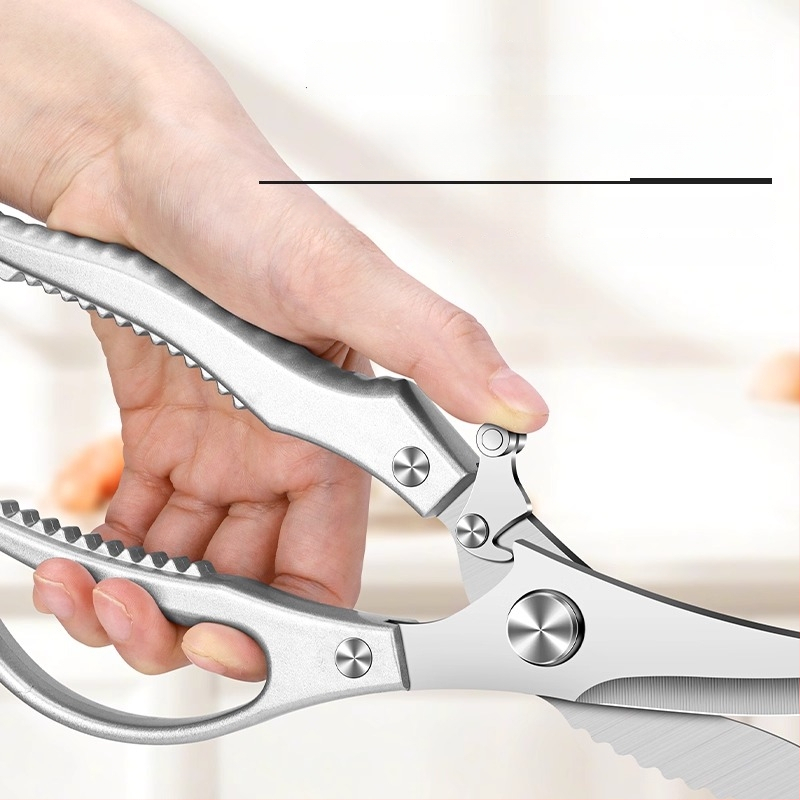 4MM ťažké kuchynské nožnice na kosti hydiny – nerezová oceľ, viacúčelové nožnice na rezanie kostí pre kurčatá, kačice, husu a ryby