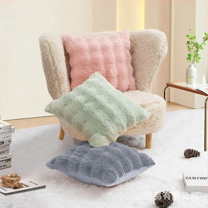 Jednostranný plyšový vankúš do obývačky a kancelárie, polyester, moderný minimalistický štýl, priestor: obývacia izba, dostupná prispôsobiteľnosť