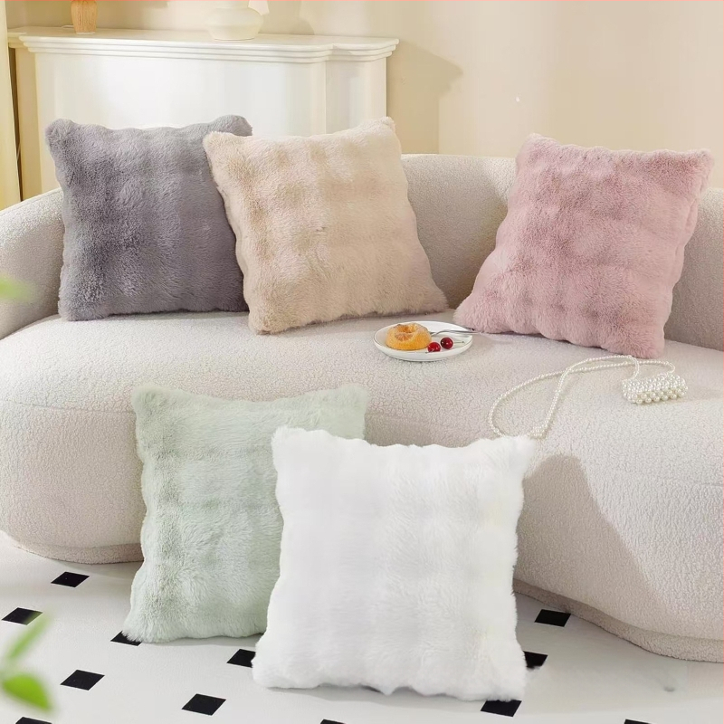 Jednostranný plyšový vankúš do obývačky a kancelárie, polyester, moderný minimalistický štýl, priestor: obývacia izba, dostupná prispôsobiteľnosť