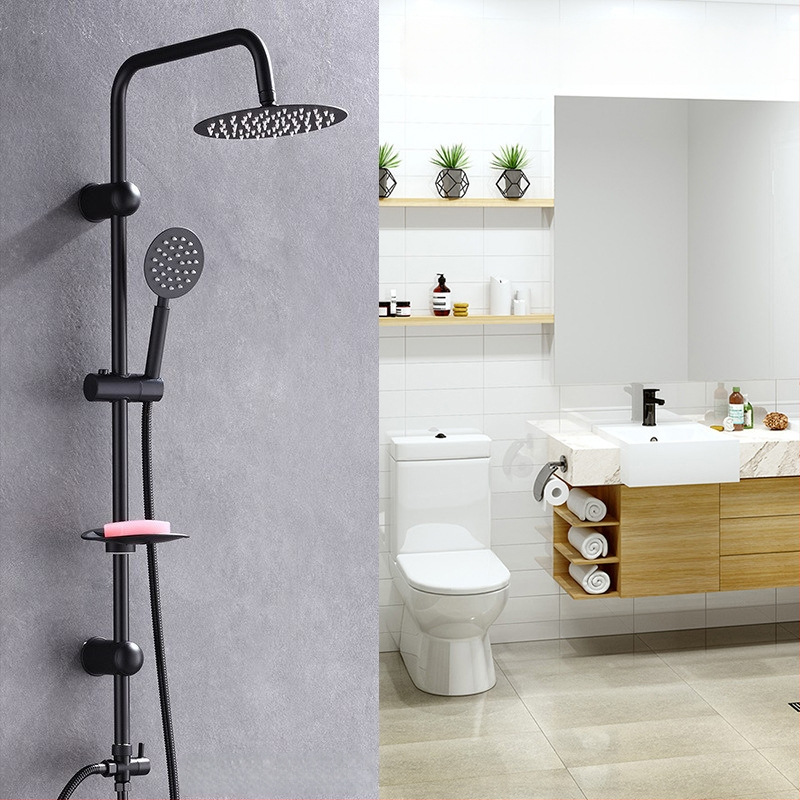 Sprchová súprava z nehrdzavejúcej ocele, štvorcový dažďový sprchový set, nástenná inštalácia, model 8101 (funkcie: dážď, prúdenie, masáž)