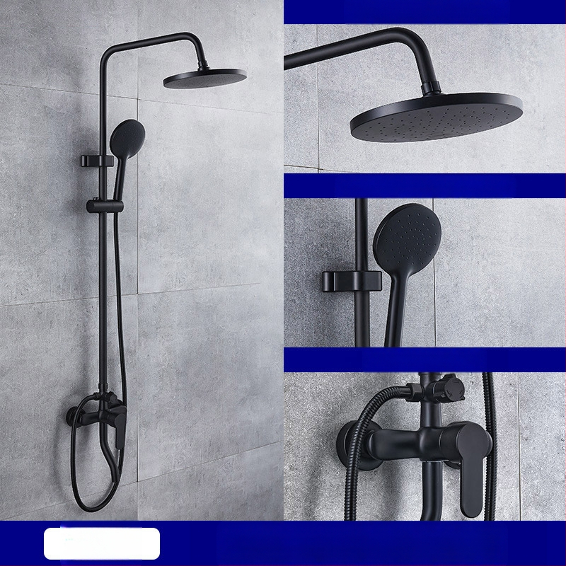 Sprchová súprava z nehrdzavejúcej ocele, štvorcový dažďový sprchový set, nástenná inštalácia, model 8101 (funkcie: dážď, prúdenie, masáž)