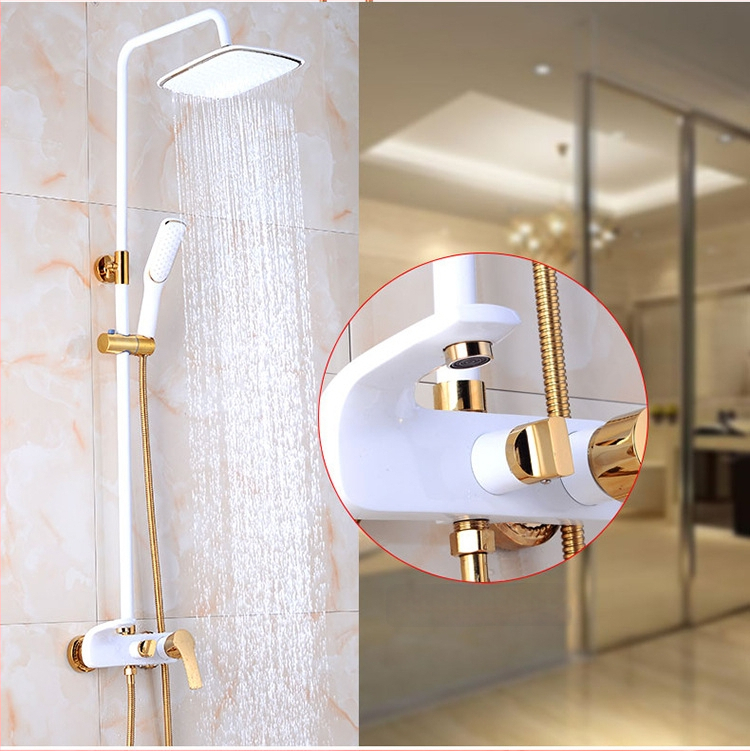 Yaopeng meďová sprchová súprava – skrytá stena, nominálny tlak 4 kgf, 100°C prevádzková teplota, povrch lakovaný vypaľovanou farbou, režimy: postrek, masáž, bubliny, dážď, model YP-O3687