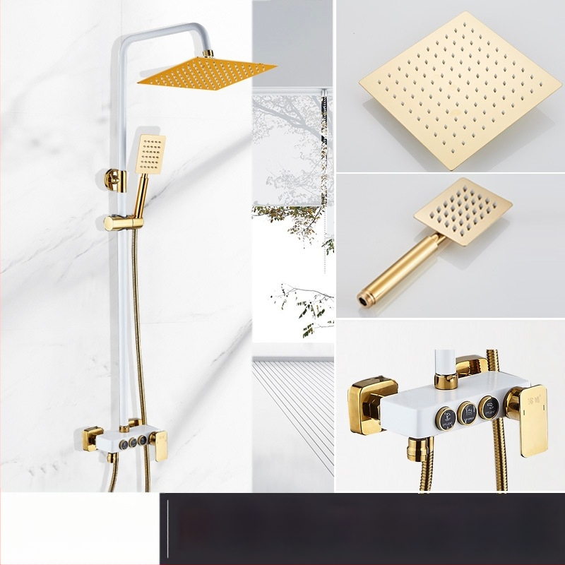 Yaopeng meďová sprchová súprava – skrytá stena, nominálny tlak 4 kgf, 100°C prevádzková teplota, povrch lakovaný vypaľovanou farbou, režimy: postrek, masáž, bubliny, dážď, model YP-O3687