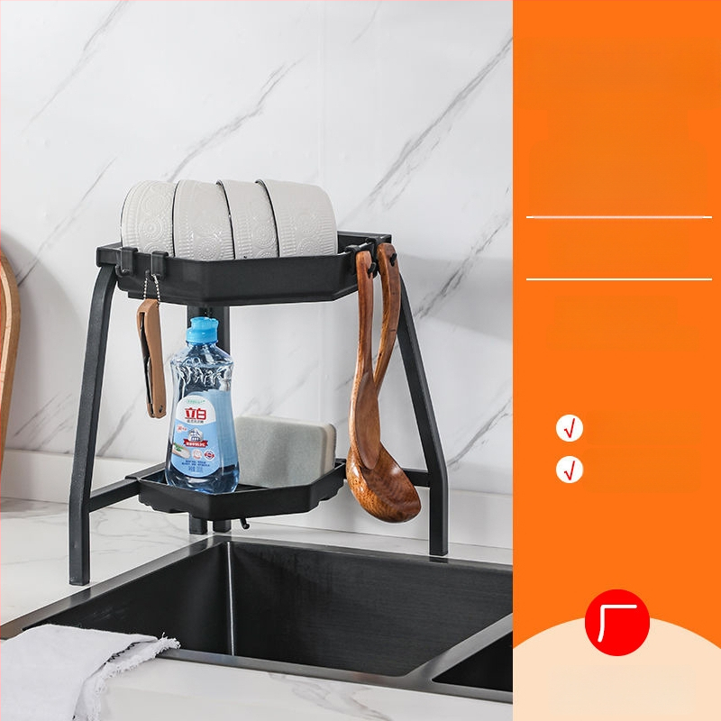 Rohový sklopný trojuholníkový stojan na drez na riady – multifunkčný, z karbónovej ocele