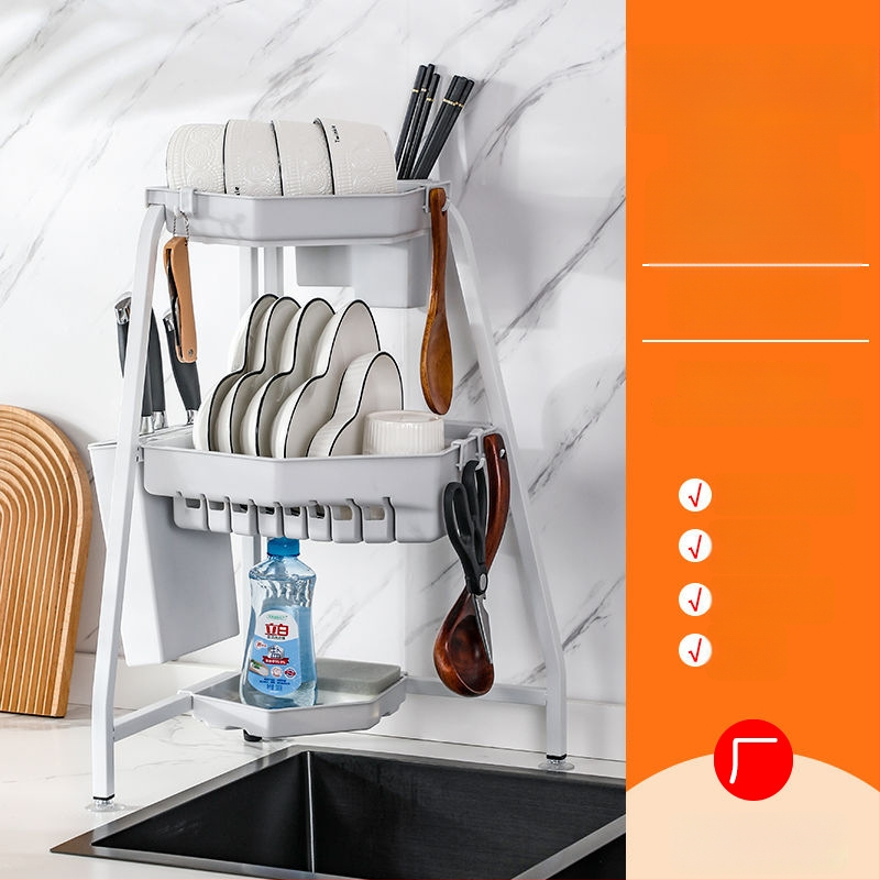 Rohový sklopný trojuholníkový stojan na drez na riady – multifunkčný, z karbónovej ocele