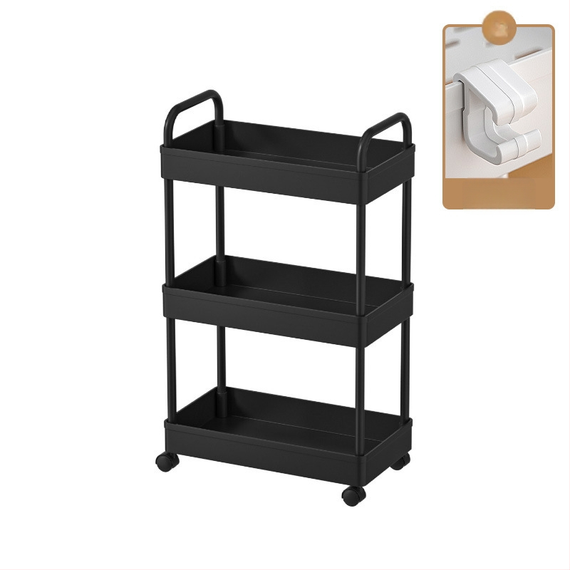 Xiwu Yier J1001 Podlahový stojanový regál na kuchynské skladovanie – pohyblivý, viacúčelový, plastový