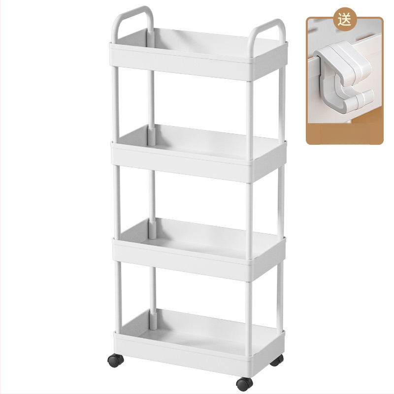 Xiwu Yier J1001 Podlahový stojanový regál na kuchynské skladovanie – pohyblivý, viacúčelový, plastový