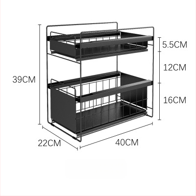 Gashi skladací, viacúčelový kovový regál do skriniek