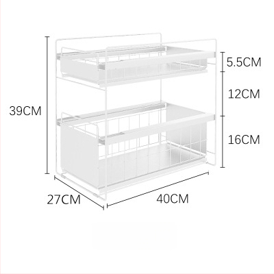 Gashi skladací, viacúčelový kovový regál do skriniek