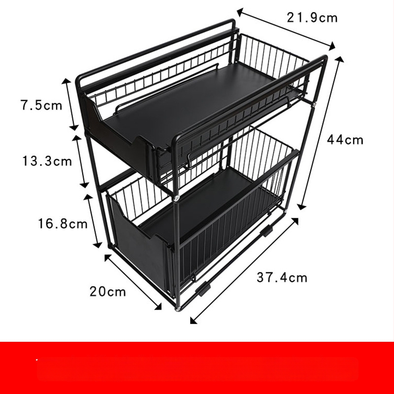 Gashi skladací, viacúčelový kovový regál do skriniek
