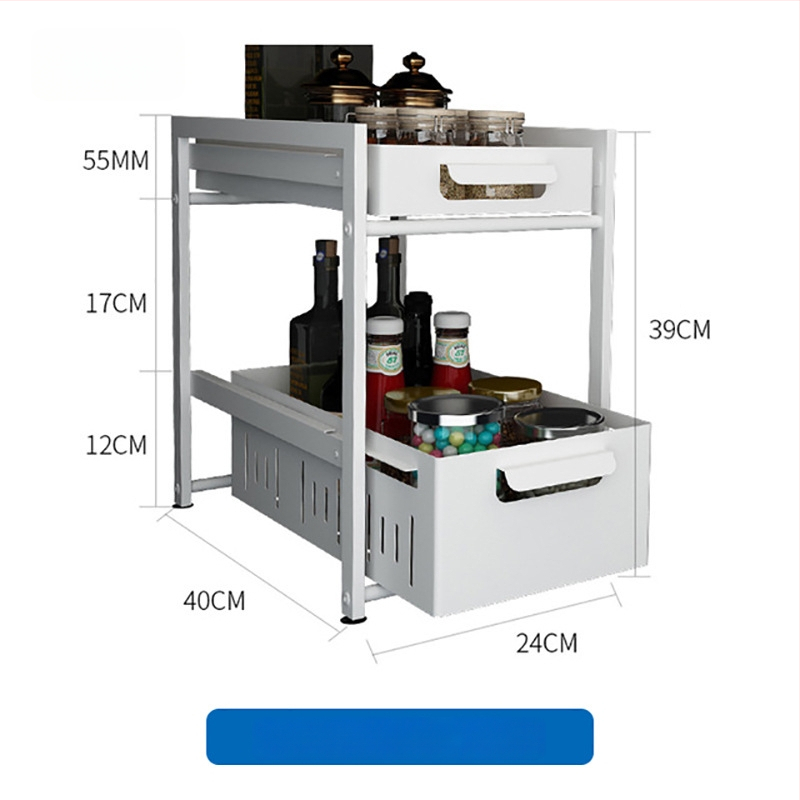 Gashi skladací, viacúčelový kovový regál do skriniek