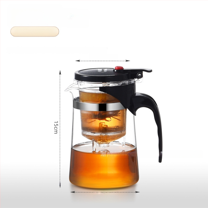 Sklenený čajník s integrovaným filtrom – teplovzdorný, moderný minimalistický dizajn