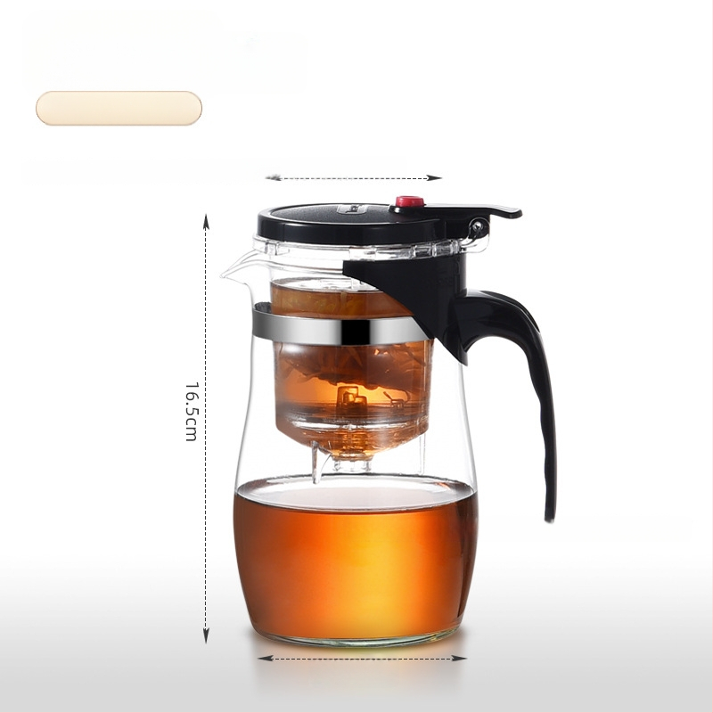 Sklenený čajník s integrovaným filtrom – teplovzdorný, moderný minimalistický dizajn