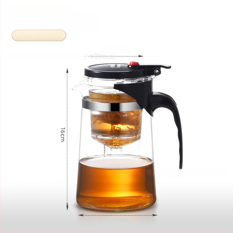 Sklenený čajník s integrovaným filtrom – teplovzdorný, moderný minimalistický dizajn