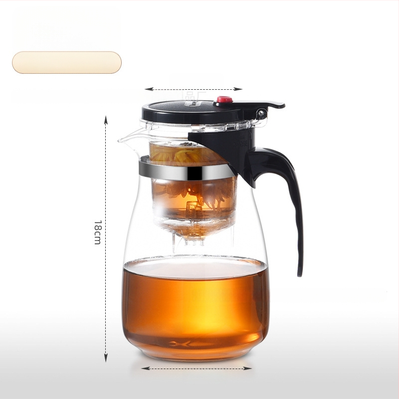 Sklenený čajník s integrovaným filtrom – teplovzdorný, moderný minimalistický dizajn