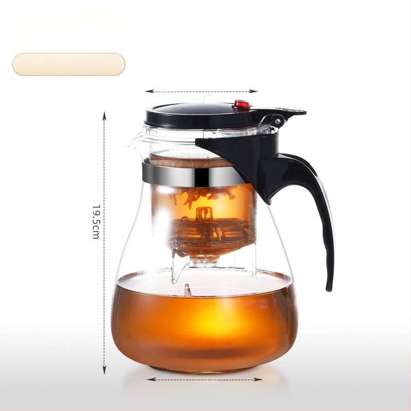 Sklenený čajník s integrovaným filtrom – teplovzdorný, moderný minimalistický dizajn