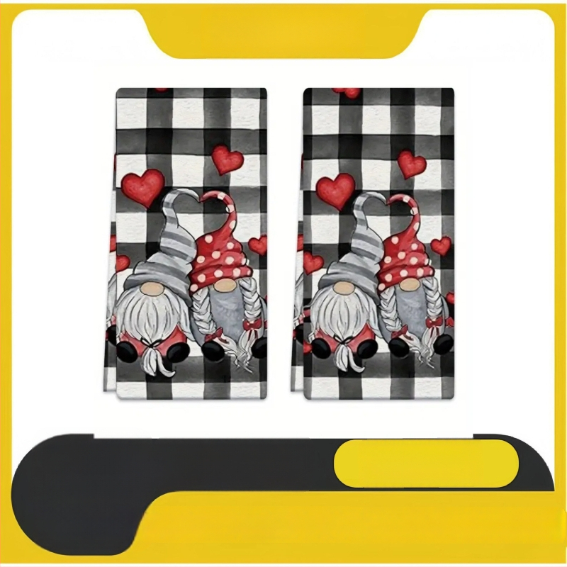 Kuchynská utierka s motívom zimných Vianoc: jedľa a snehuliak - Xiangze, ľan 150D, tlačená, 80-100 g