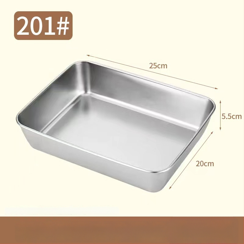 Nerezová oceľová obdĺžniková nádoba do chladničky s viečkom, tesniaca na uskladnenie potravín