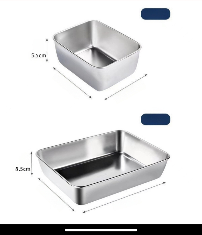 Nerezová oceľová obdĺžniková nádoba do chladničky s viečkom, tesniaca na uskladnenie potravín