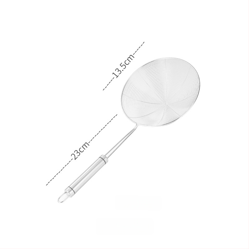 Pengxin 304 nerezová oceľ kuchynský nástroj na filtrovanie a vyprážanie — veľké sitko s olejovou mriežkou a lyžica na rezance