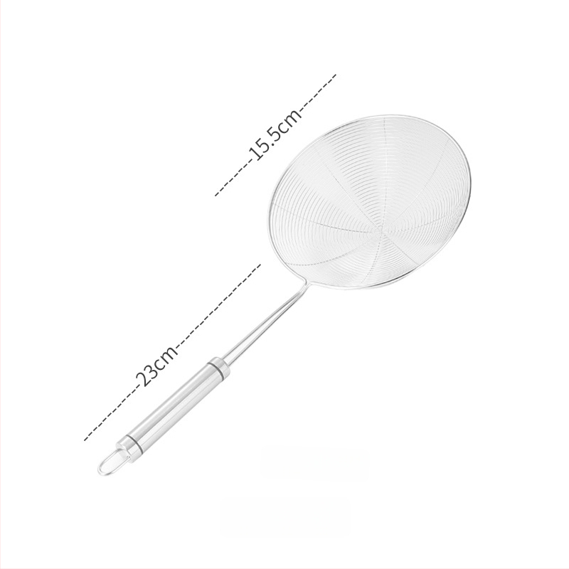 Pengxin 304 nerezová oceľ kuchynský nástroj na filtrovanie a vyprážanie — veľké sitko s olejovou mriežkou a lyžica na rezance