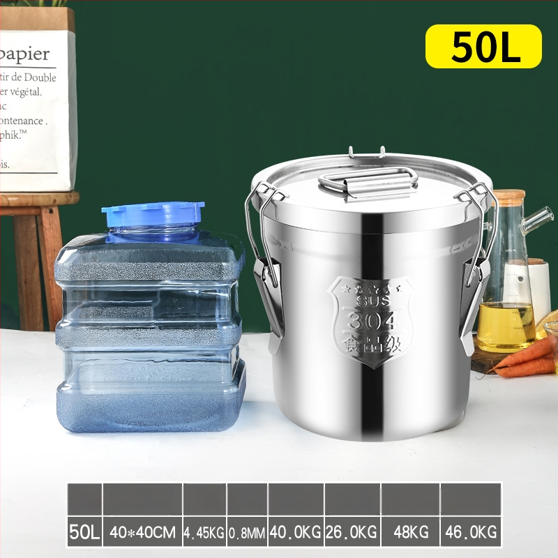 Box na skladovanie ryže z 304 nerezovej ocele so vlhkosťou odolným uzáverom a západkou, objem 10 l alebo viac
