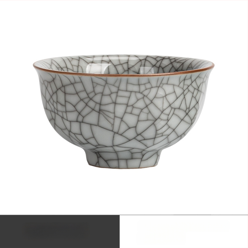 Set čajnih šalice od porculana Dehua, novi kineski stil, monohromna glazura, poklon kutija