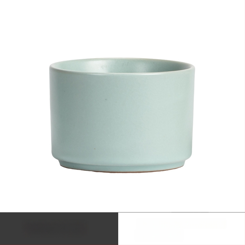 Set čajnih šalice od porculana Dehua, novi kineski stil, monohromna glazura, poklon kutija