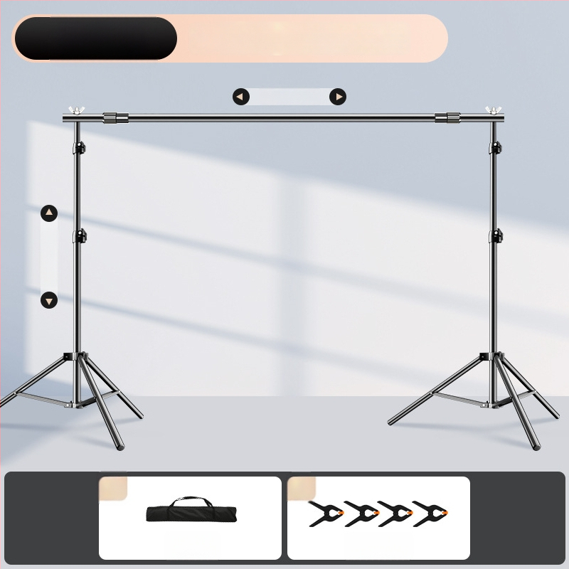Rozťahovateľný stojan na pozadie pre fotografovanie, na zavesenie pozadí a identifikačné snímky — Model cs-107