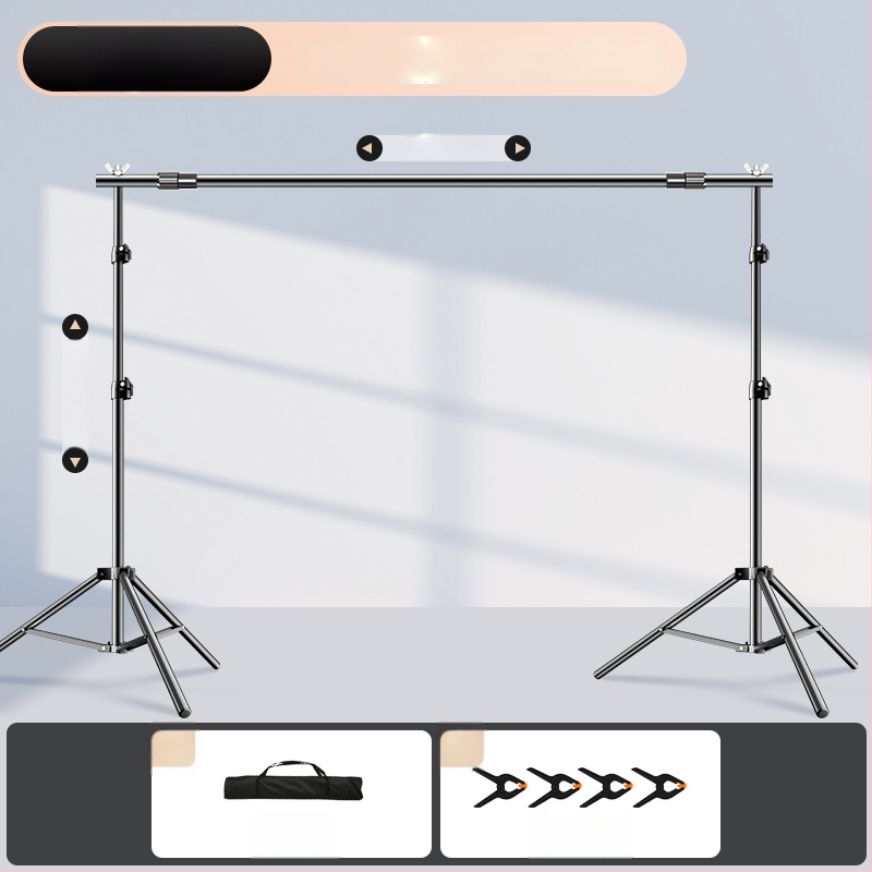 Rozťahovateľný stojan na pozadie pre fotografovanie, na zavesenie pozadí a identifikačné snímky — Model cs-107