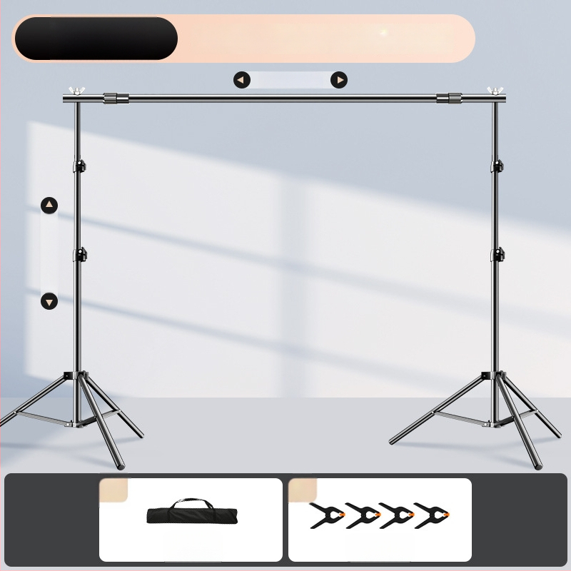 Rozťahovateľný stojan na pozadie pre fotografovanie, na zavesenie pozadí a identifikačné snímky — Model cs-107