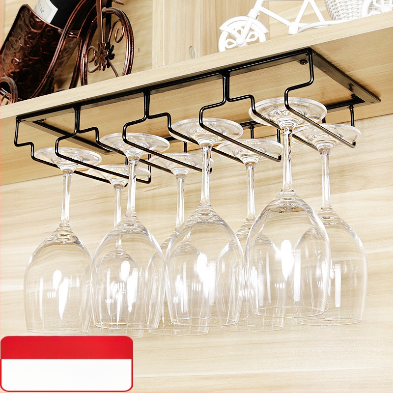 Držiak na poháre zo zváraného železa na stenu – moderný minimalistický štýl, konštrukcia z železného drôtu, hmotnosť od 1 kg