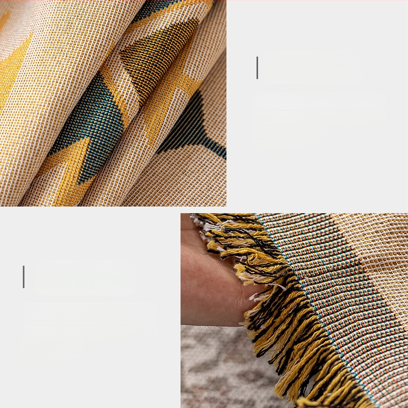 Poťah na sedačku v bohémskom štýle pre trojsedadový gauč, univerzálny na štyri ročné obdobia, kompletné prekrytie, abstraktný vzor, 100% Chenille