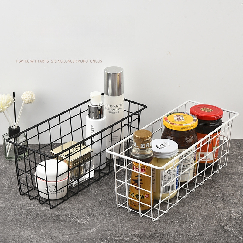 Kovinė geležinė laikymo pintinė staliniam organizavimui, šiuolaikinio minimalistinio stiliaus, medžiaga: geležies viela