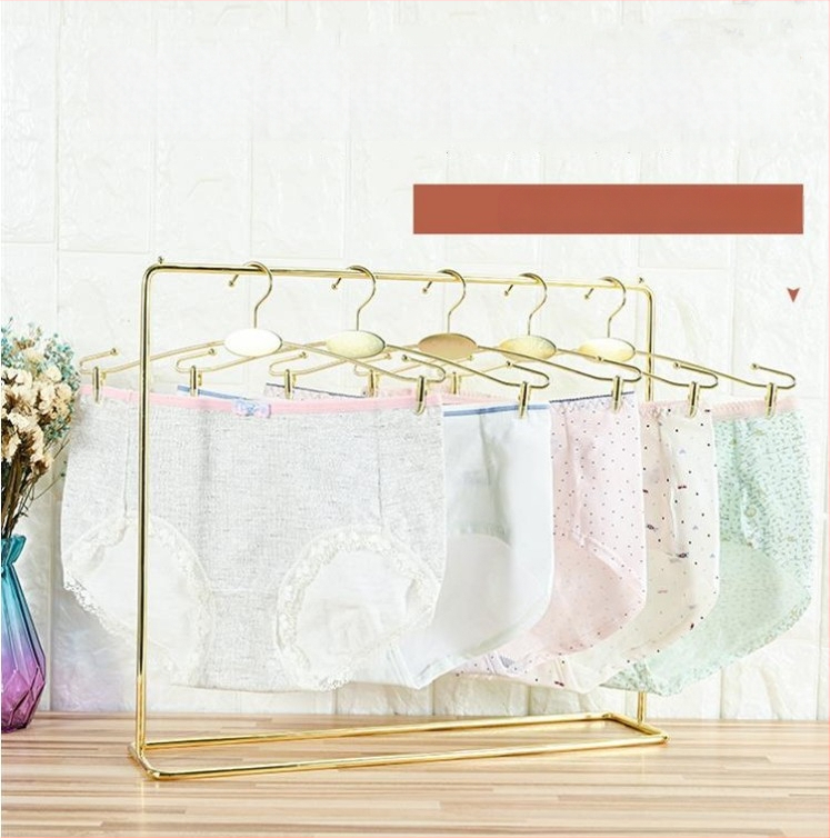 Stolný stojan na spodné prádlo s kovovým vešiakom na podprsenky