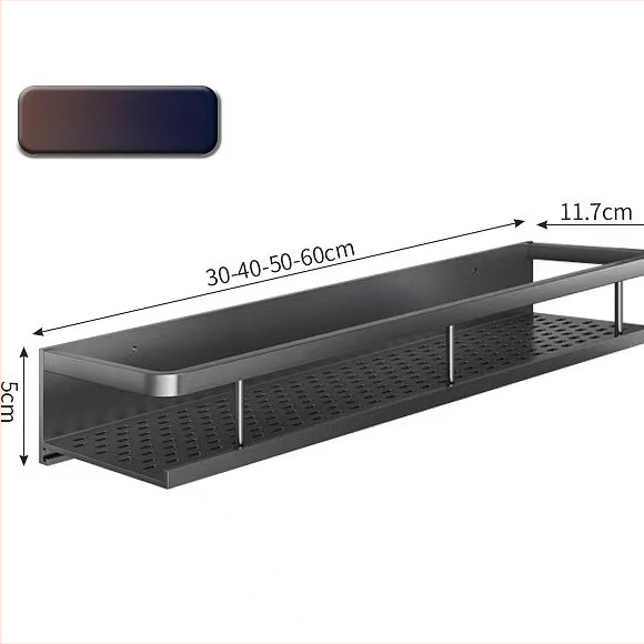 Kuchynský stenový regál zo Space hliníka, multifunkčný s držiakom na nože (bez montáže)