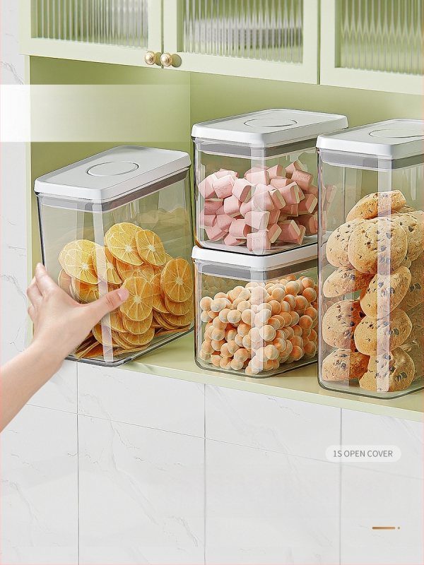 Uzavretá skladovacia nádoba, štvorcový plastový box, objem pod 300 ml, kórejský štýl